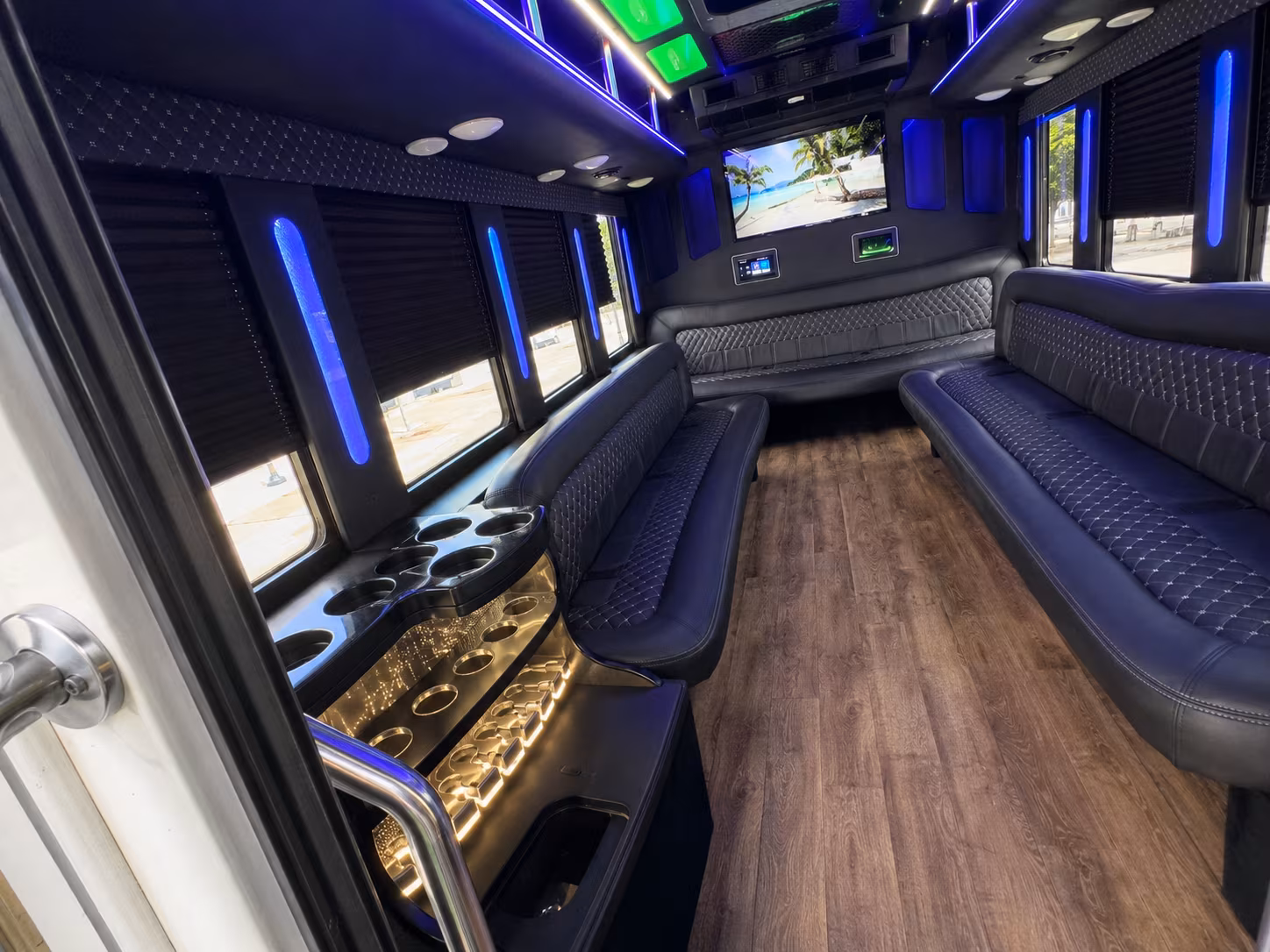 party bus transportation for corona area proms book before